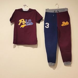 Polo multicolored sweatpants and t shirt